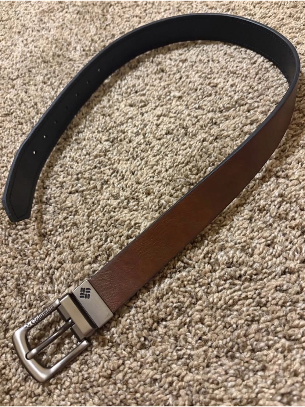 Toddler Columbia Reversible Brown/Black Leather Belt Size Small